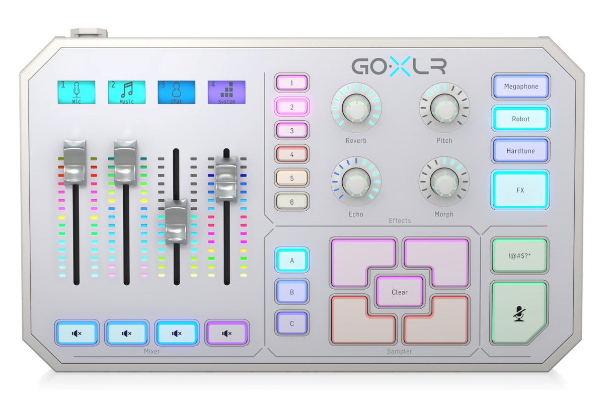 TC Helicon GO XLR-WH USB Audio Mixer and Interface White