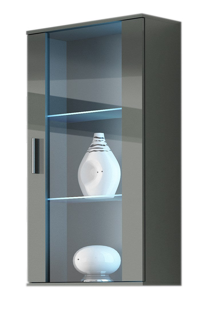 Cama Wall-Hung Display Cabinet SOHO Grey/Grey Gloss