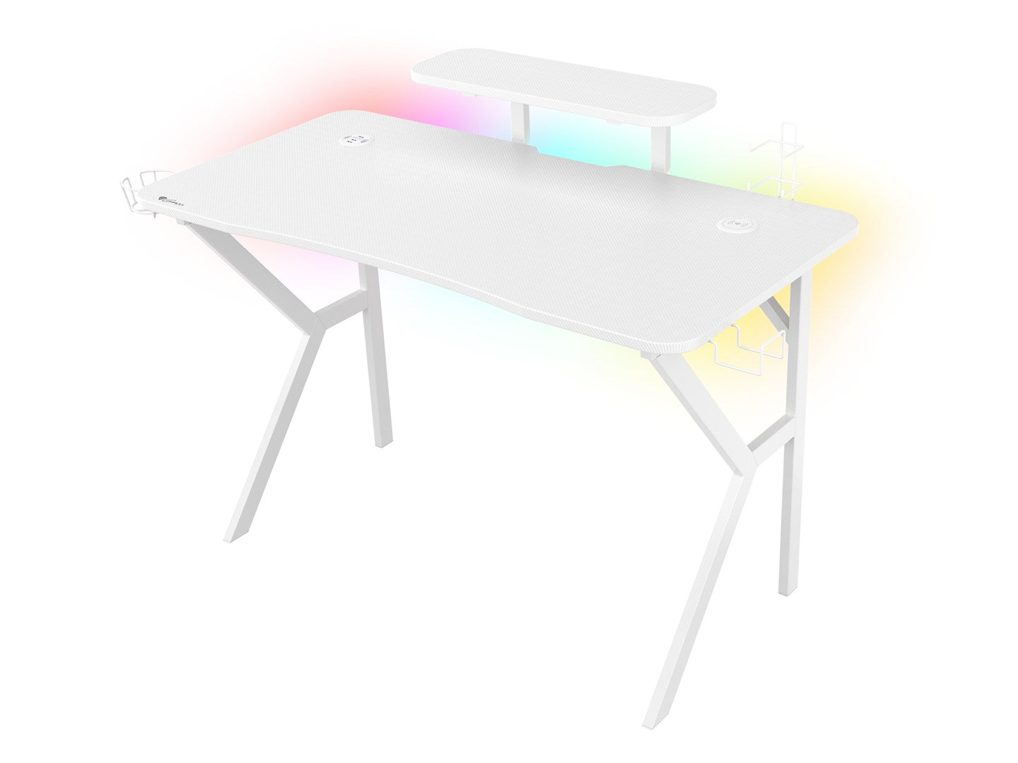 Genesis Gaming Desk HOLM 320 RGB White 120 cm x 75 cm