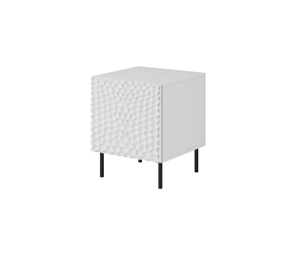 HOLE Bedside Table 2 pcs 44x40.5x53.5 cm White Matt