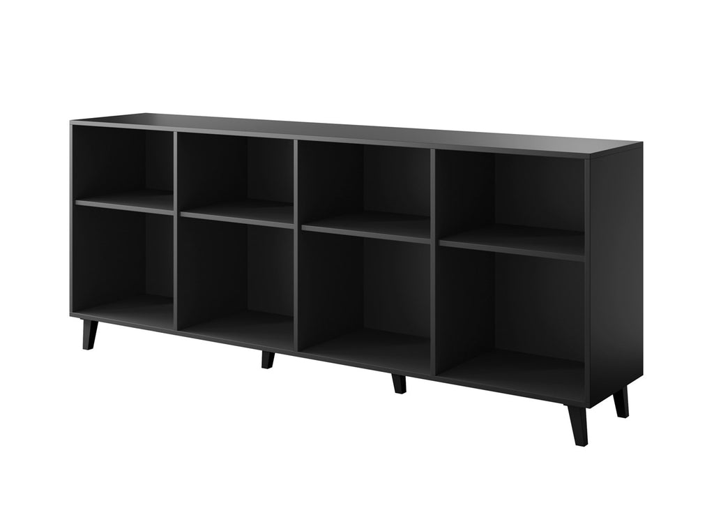 BARI Chest of Drawers 200x42x82 Black Matt