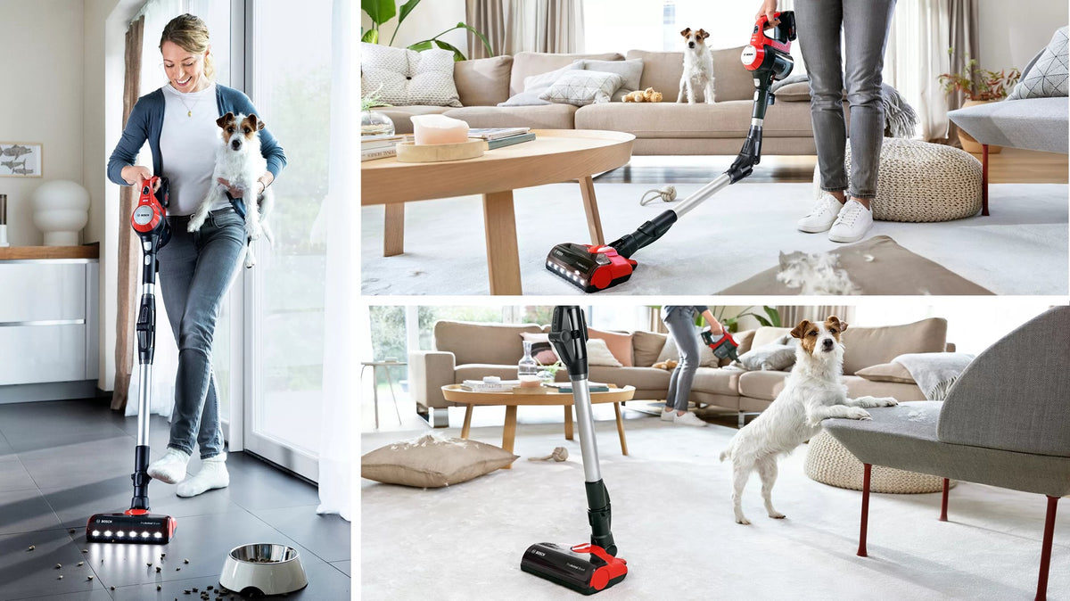 Bosch BCS711PET Stick Vacuum Battery Bagless 0.3 L Black Red 3 Ah