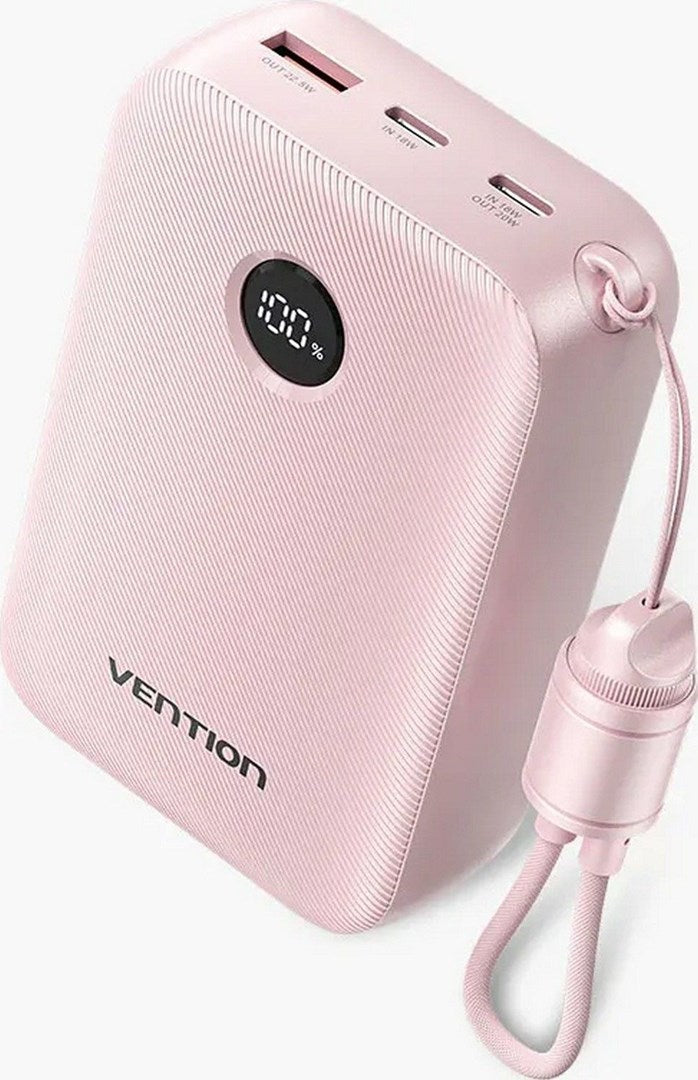 Vention Powerbank 20000mAh 2xUSB-C 1xUSB-A 22.5W Pink
