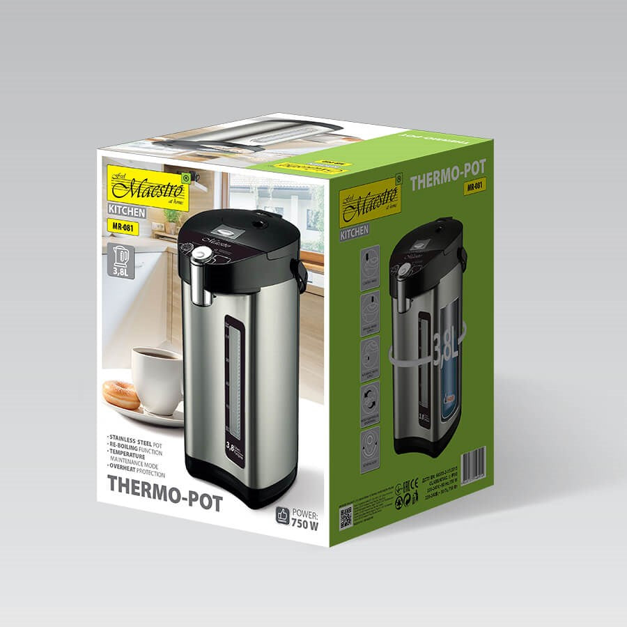 Feel-Maestro Thermotopf 4.5 L Silver Black MR-081