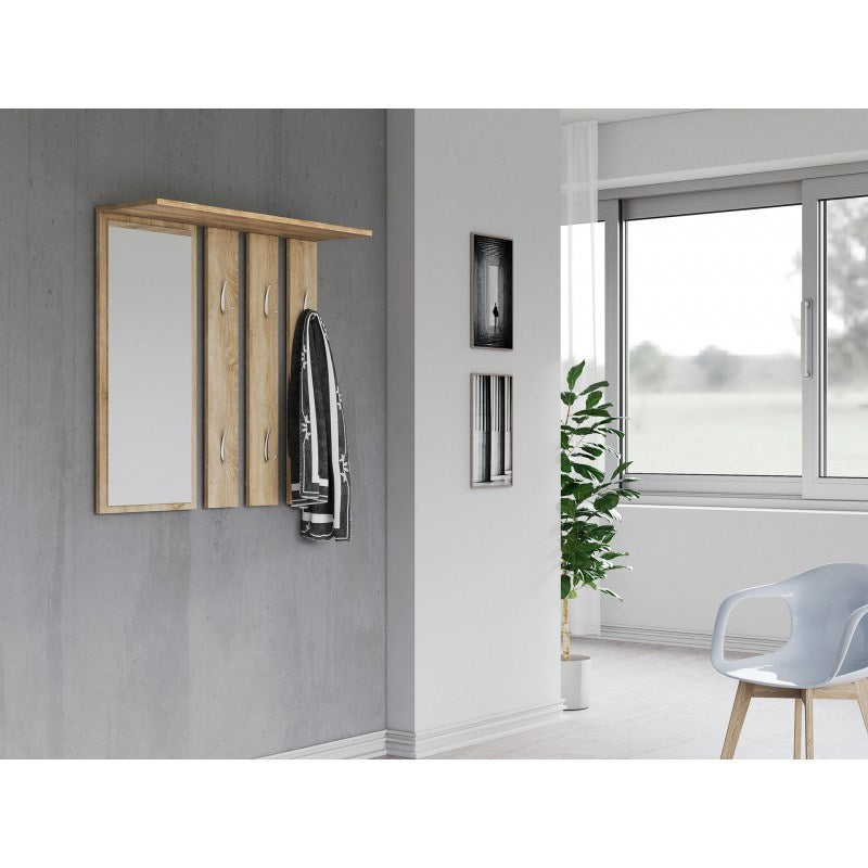 Topeshop OPAL Hanger with Mirror and Shelf Sonoma Oak