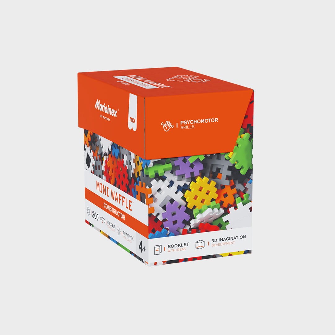 Marioinex Mini Waffle Building Blocks, 200 Pieces, Ages 4+, Model 908433