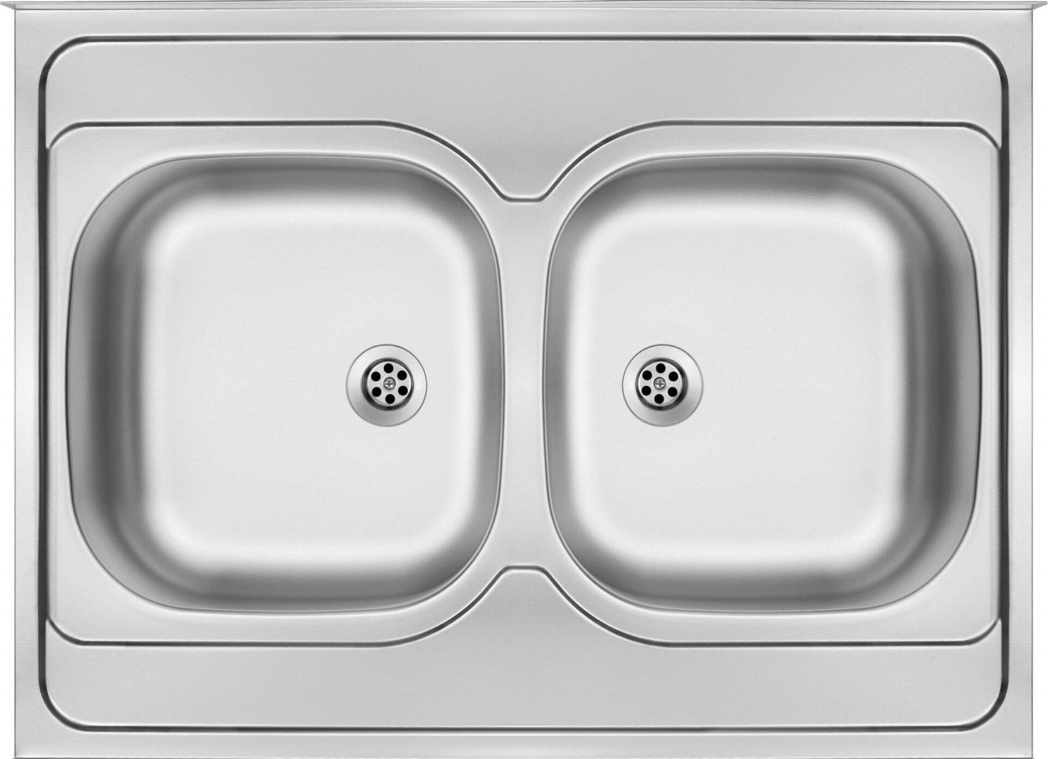 2-bowl steel sink - overlay