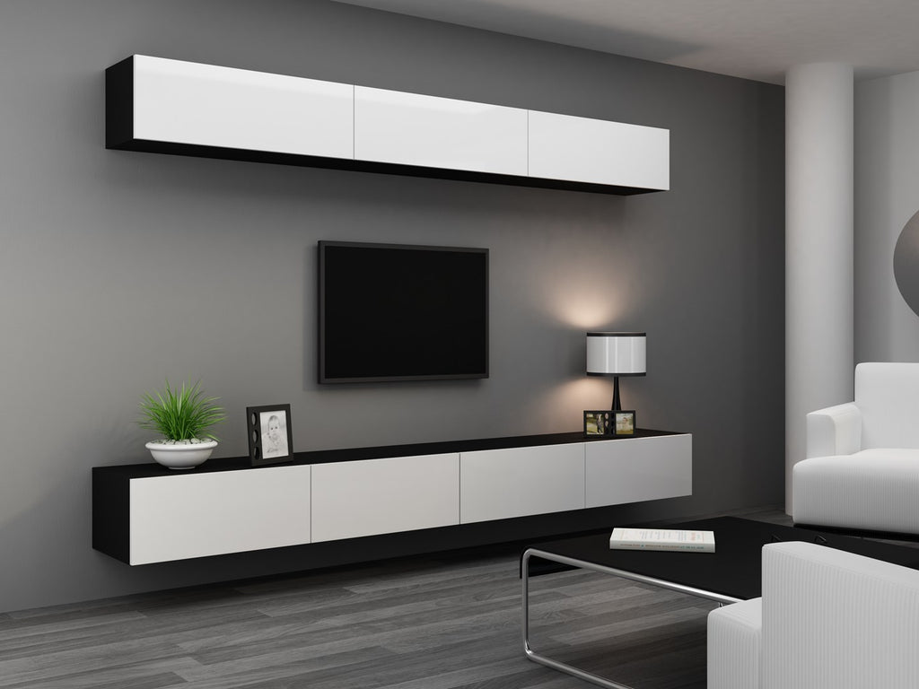 Cama Built-in Cabinet VIGO 90 Full 90/35/32 Black/White Gloss - 1 Door