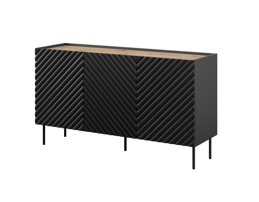 3D2SZ ONDA Chest of Drawers 150x45x85 Black
