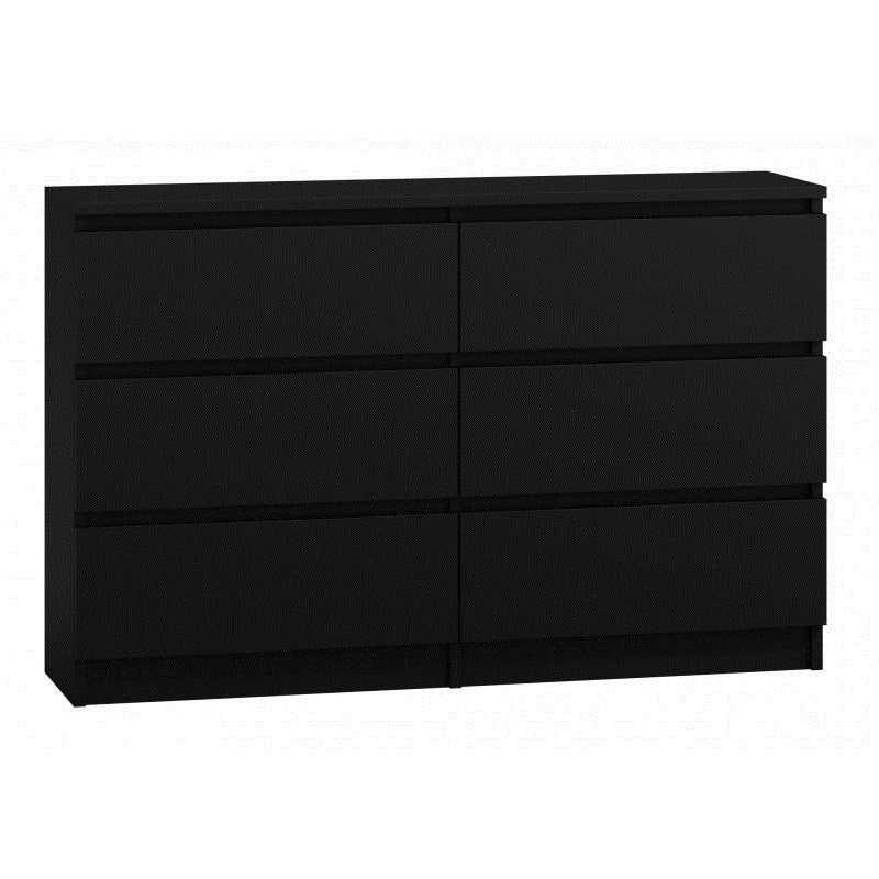 Topeshop Chest of Drawers M6 120 Black