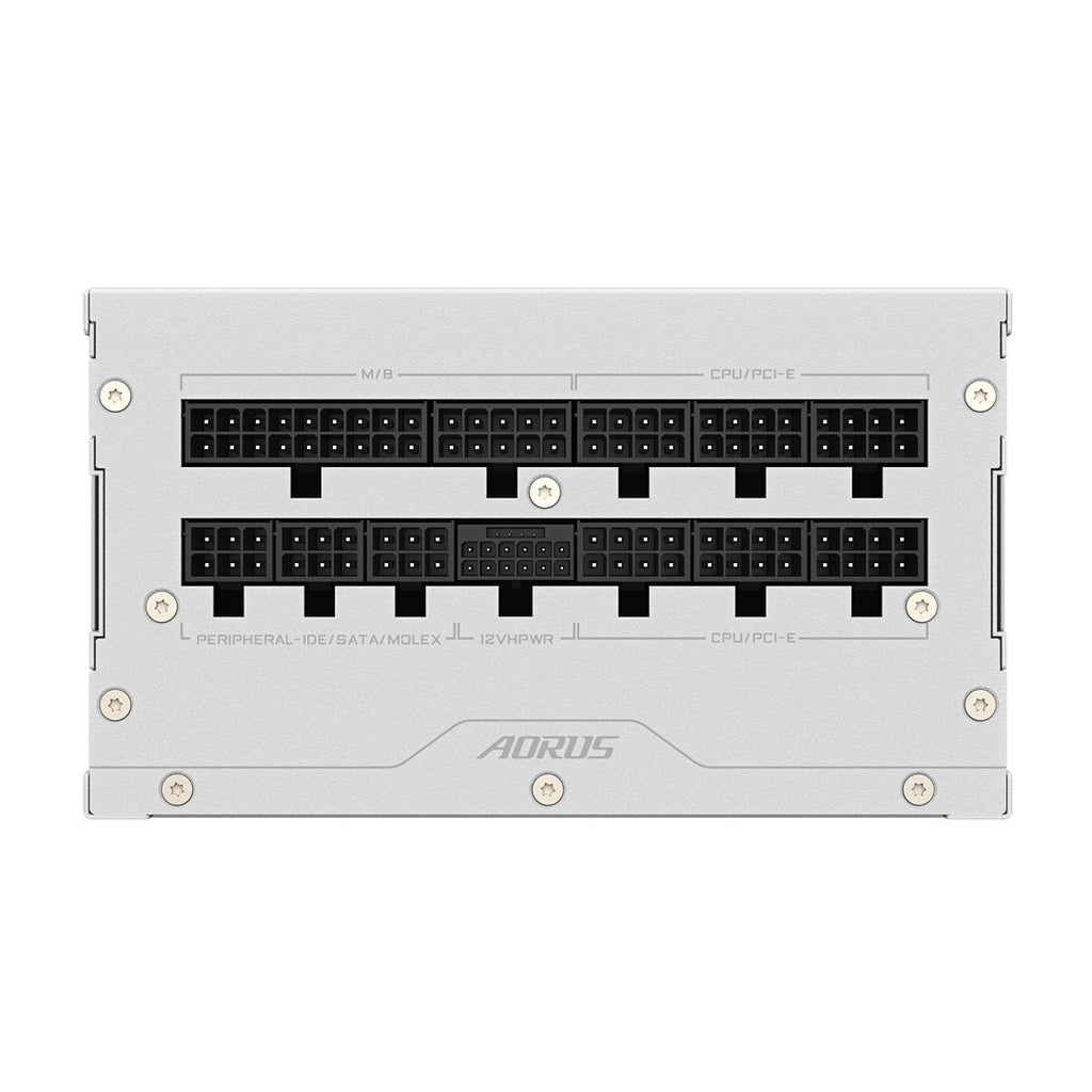 GIGABYTE AORUS ELITE P1000W ICE Power Supply Unit - PCIe 5.0  80 PLUS Platinum  Fully modular design  120mm Fan  ATX 3.0 compatible  EU Plug
