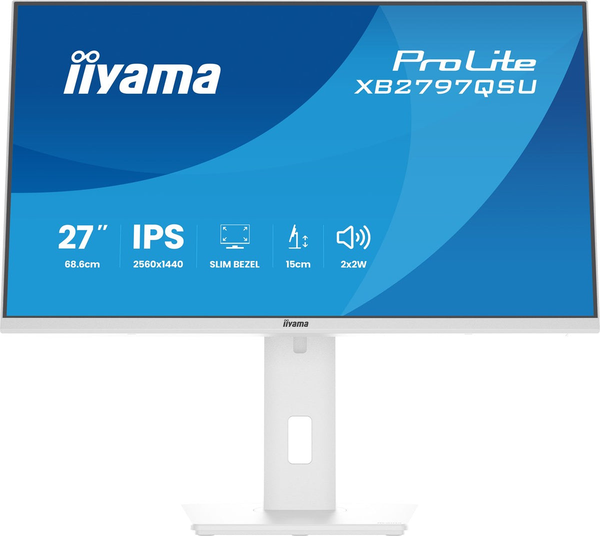 IIYAMA ProLite XB2797QSU-W1 27" Quad HD Monitor 2560x1440 75Hz IPS White