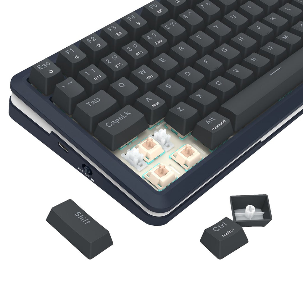 REDRAGON K708-RGB-PRO FLEKACT keyboard USB + RF Wireless + Bluetooth Black