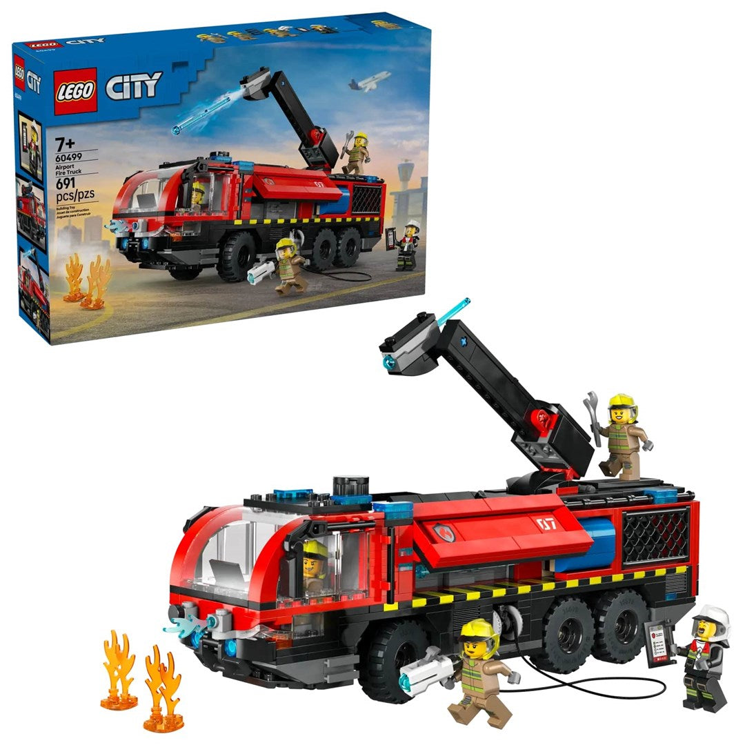 LEGO CITY Airport Fire Truck 60499 Building Set with 4 Minifigures
