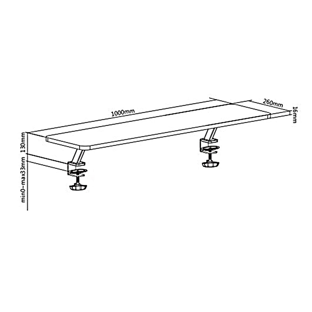 ergo office ER-409 Monitor Shelf Screwed 13"~32" max 20 kg