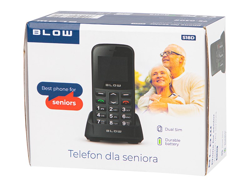 BLOW Feature Phone S18D, Stand, Dual SIM, 800 mAh, Black