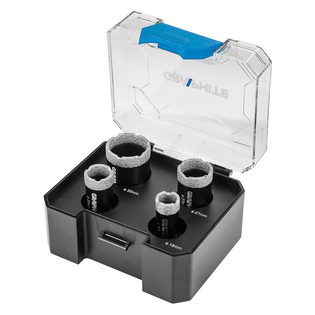 GRAPHITE Holesaw Set of 4 Diamond 18-35 mm Model 55H318