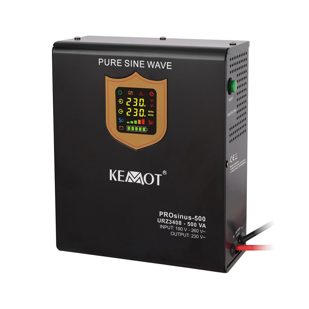 KEMOT UPS Power Supply 500 VA Pure Sine Wave Inverter Wall-Mounted LEC-URZ3408