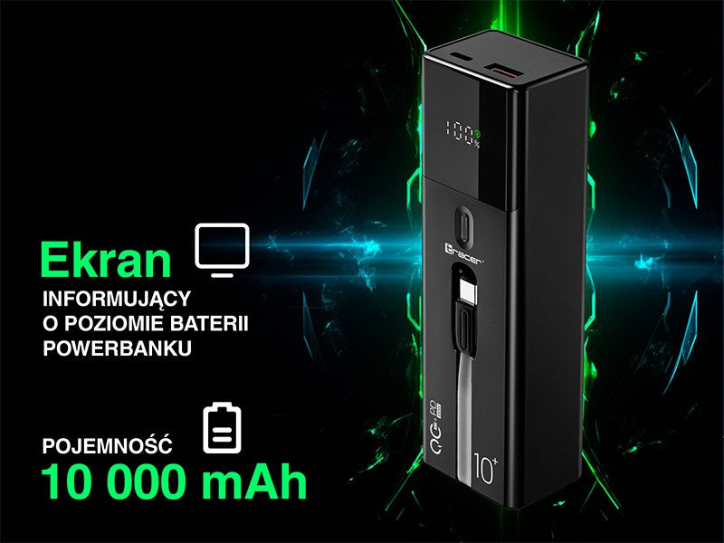 Tracer Quant 10000mAh 100W PD+QC Black