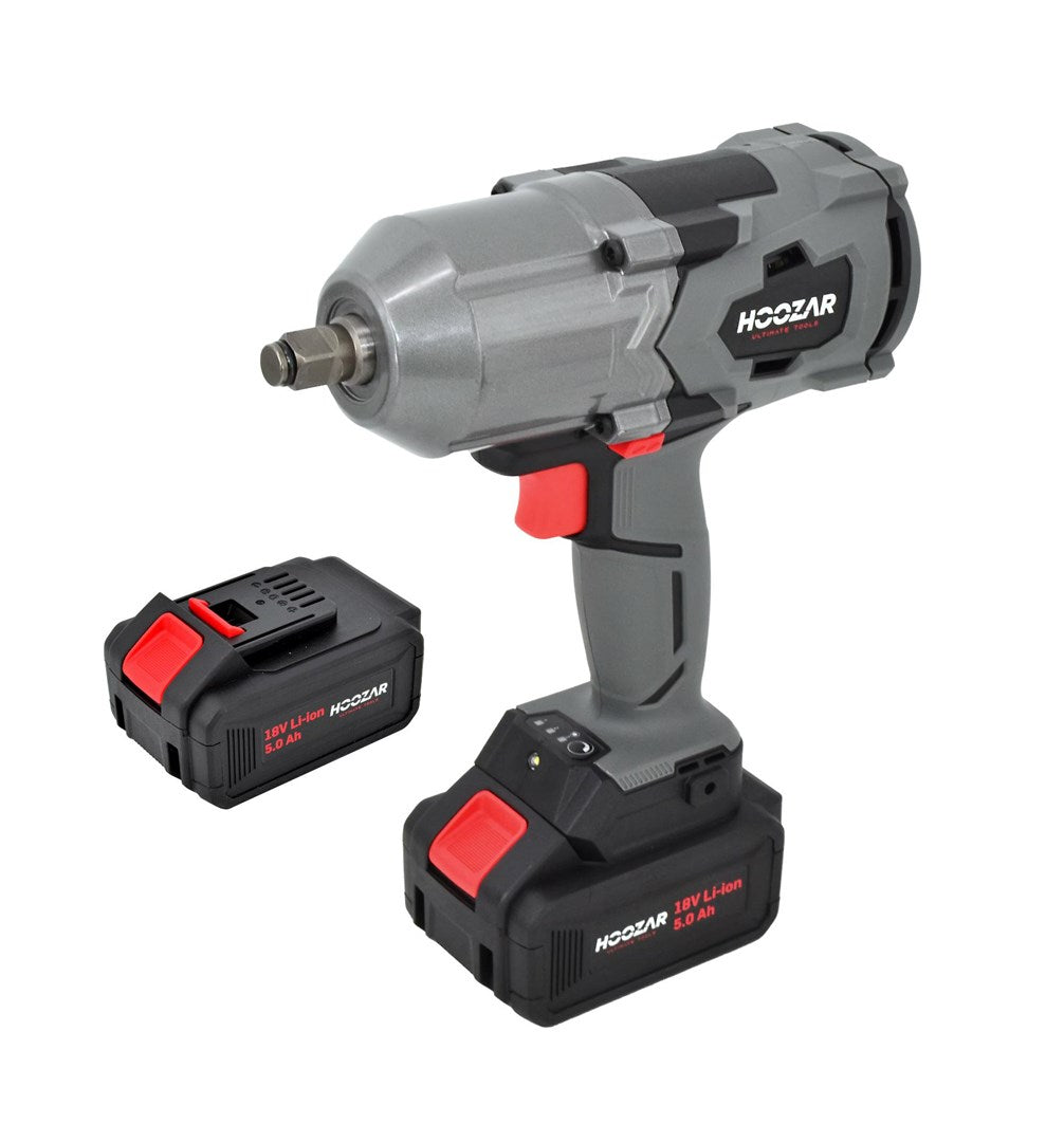 HOOZAR 1/2" Impact Wrench 18V with 2x 5.0Ah Batteries 1000Nm - IW30BL-T2 2x5.0Ah