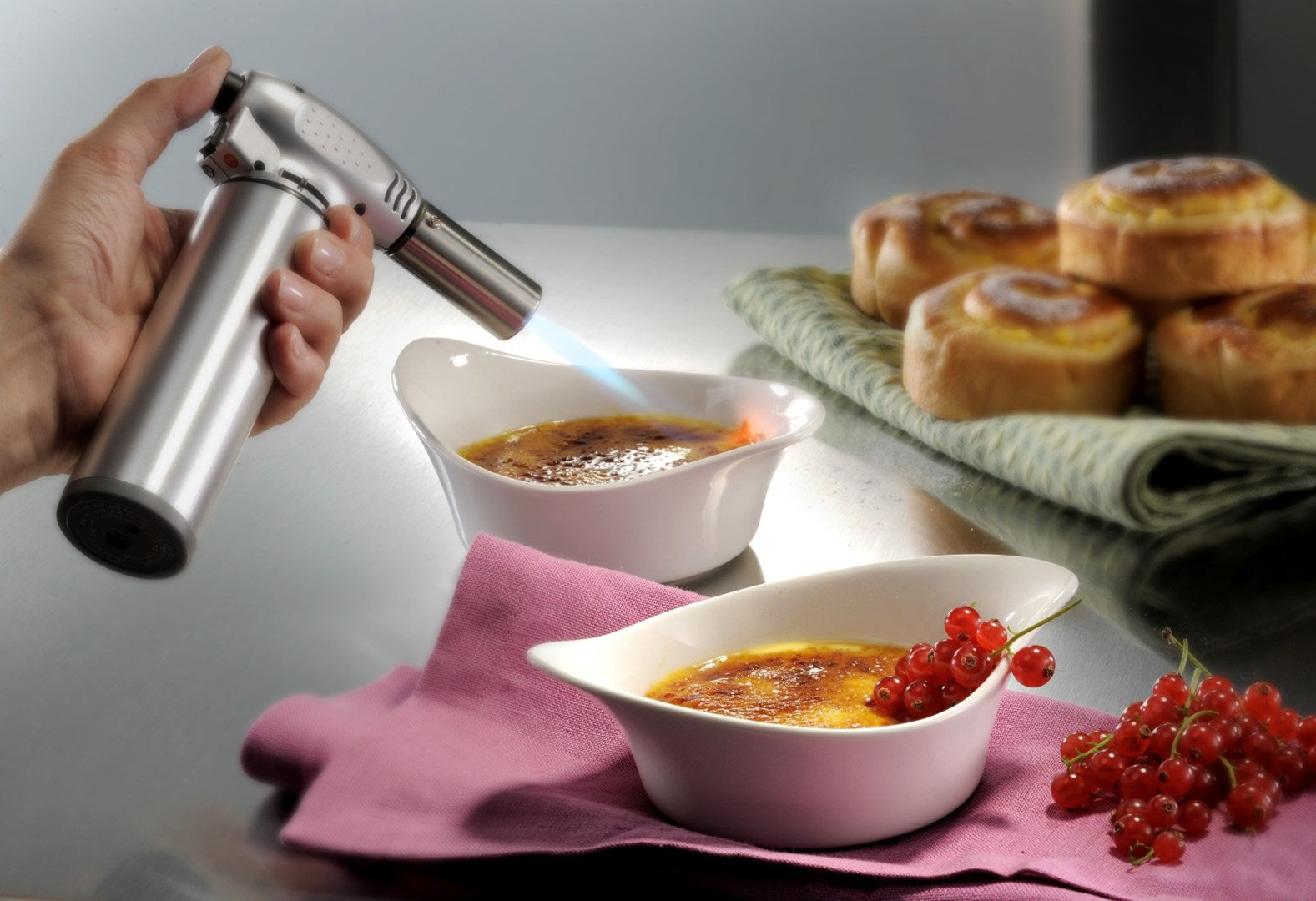 GEFU FUEGO Kitchen Torch, Black Stainless Steel