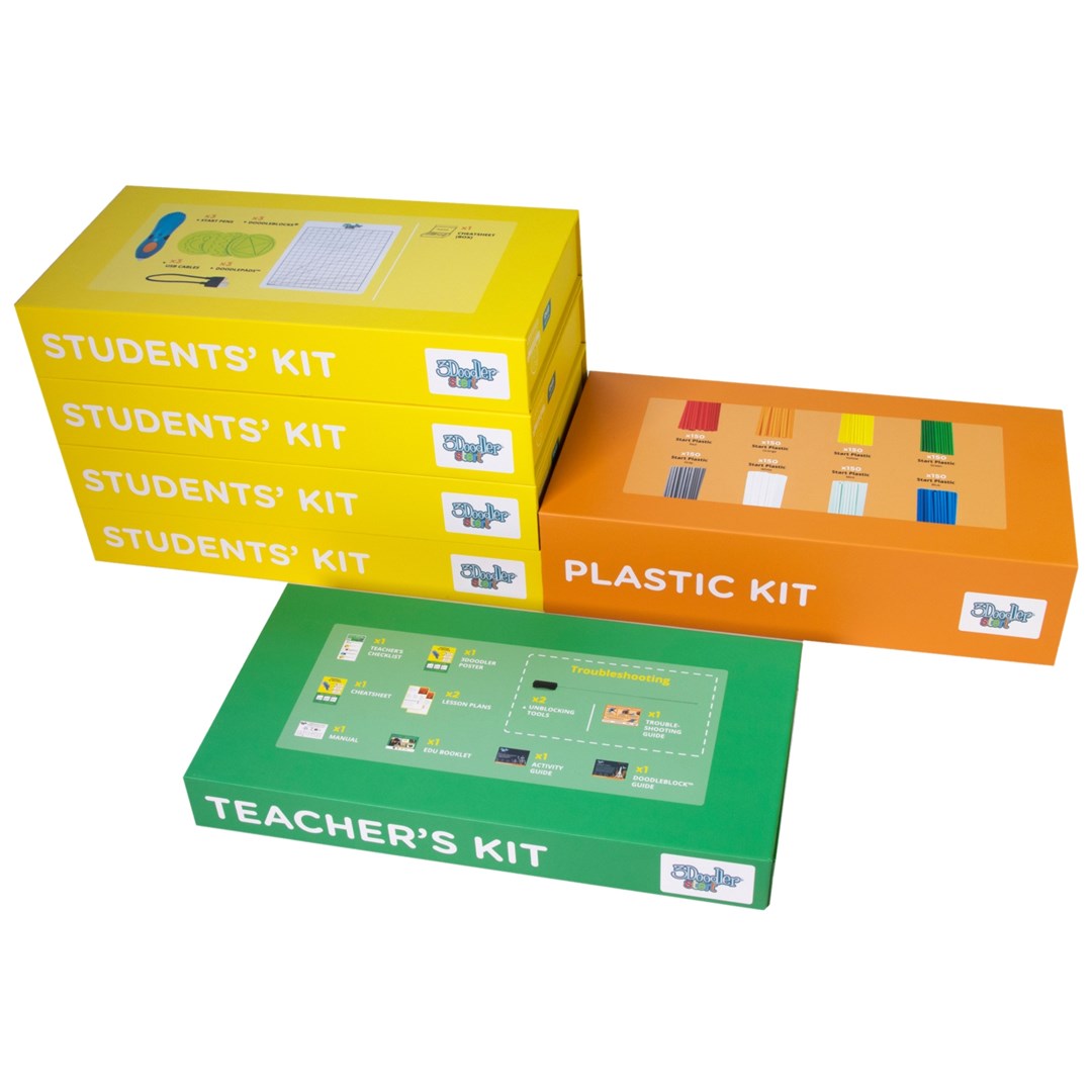 3Doodler Start EDU Plastic 3D Printing Materials Multicolor Set 8SPSFULLED