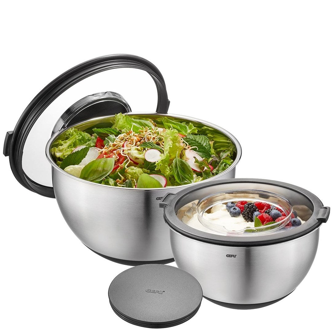 GEFU Set of 2 Bowls with Lid MUOVO G-35055
