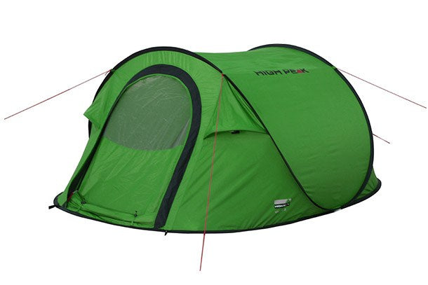 High Peak Tunnel Tent Vision 3 Green - 3 Person - Waterproof Fly Sheet 2 m - N0777