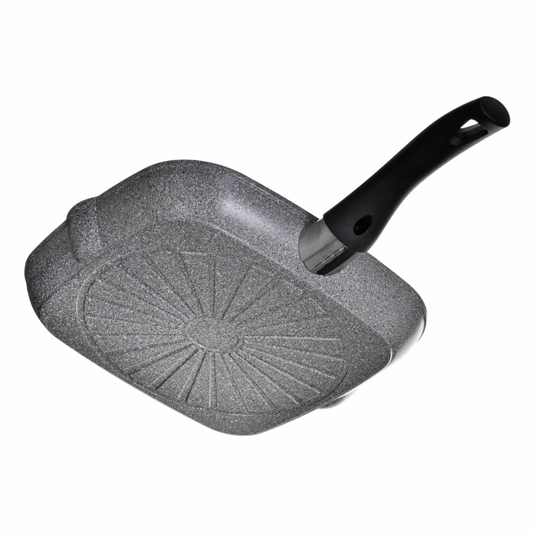 BALLARINI Ferrara 28 cm Square Non-Stick Grill Pan Compatible with Ceramic, Gas Model FERG9F0.28U