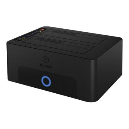 ICY BOX 2-bay Docking and Cloning Station for 2.5  or 3.5  SATA Drives to USB 3.0 Host