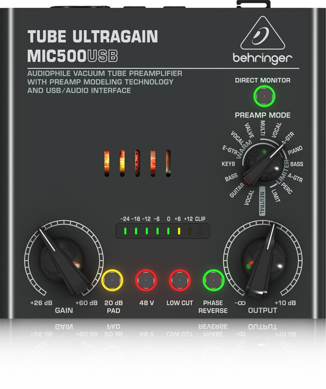 Behringer MIC500USB Audio Preamplifier with USB Interface