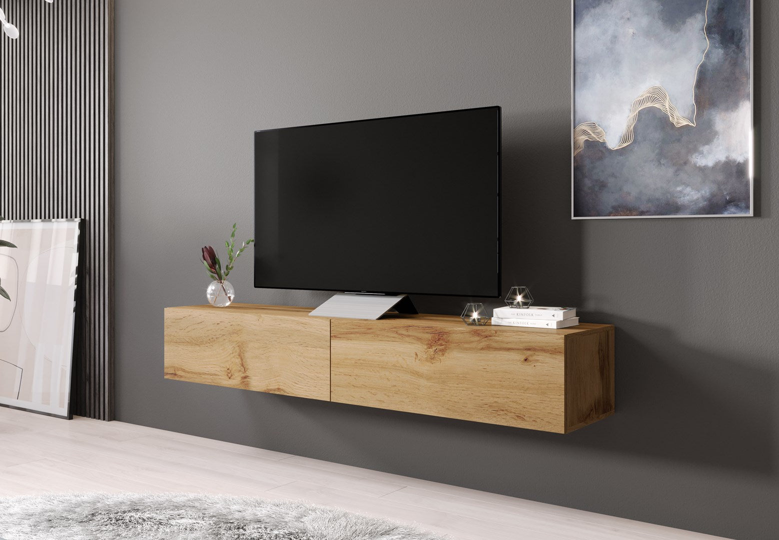 VIGO TV Stand 180 cm Wotan Oak RTV VIGO180