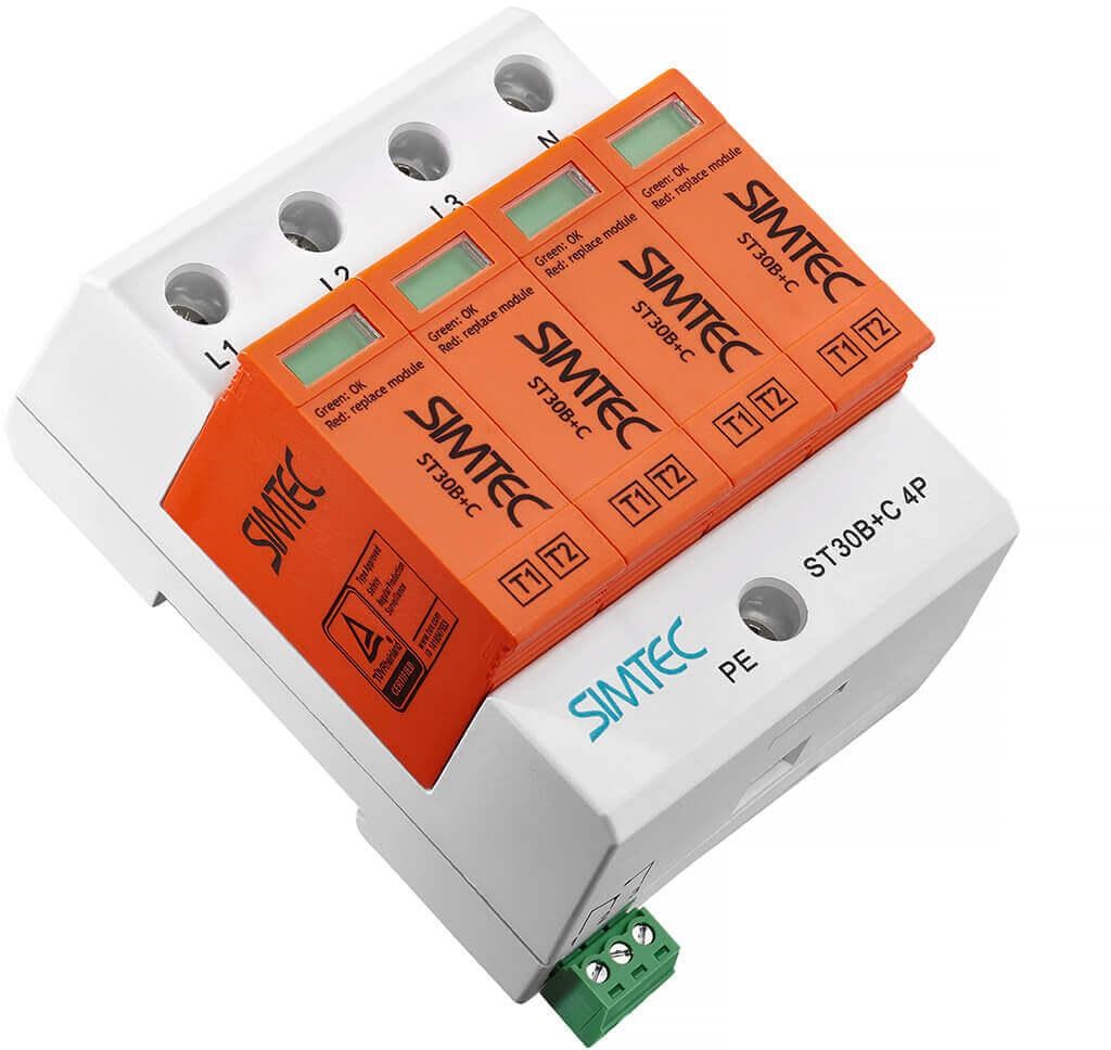 SIMTEC Surge Protector T1+T2 B+C 4P