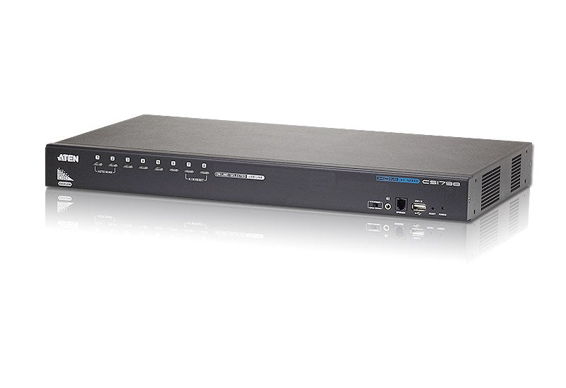 ATEN CS1798 - KVM-/Audio-/USB-Switch - 8 x KVM/Audio/USB - 1 lokaler Benutzer - Desktop, an Rack montierbar (CS1798)