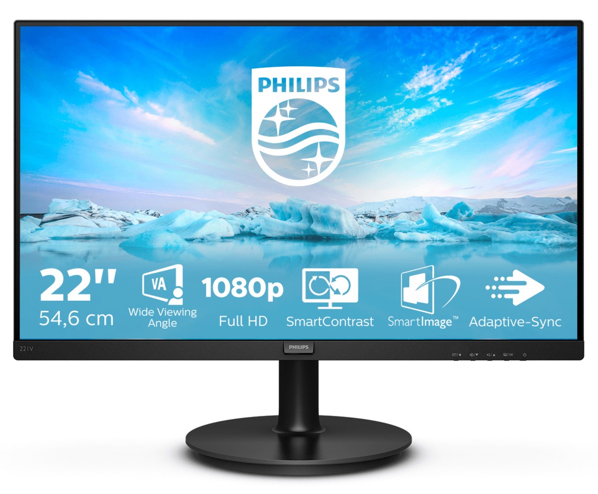Philips V Line 221V8A/00 LED display 54.6 cm (21.5 ) 1920 x 1080 pixels Full HD Black