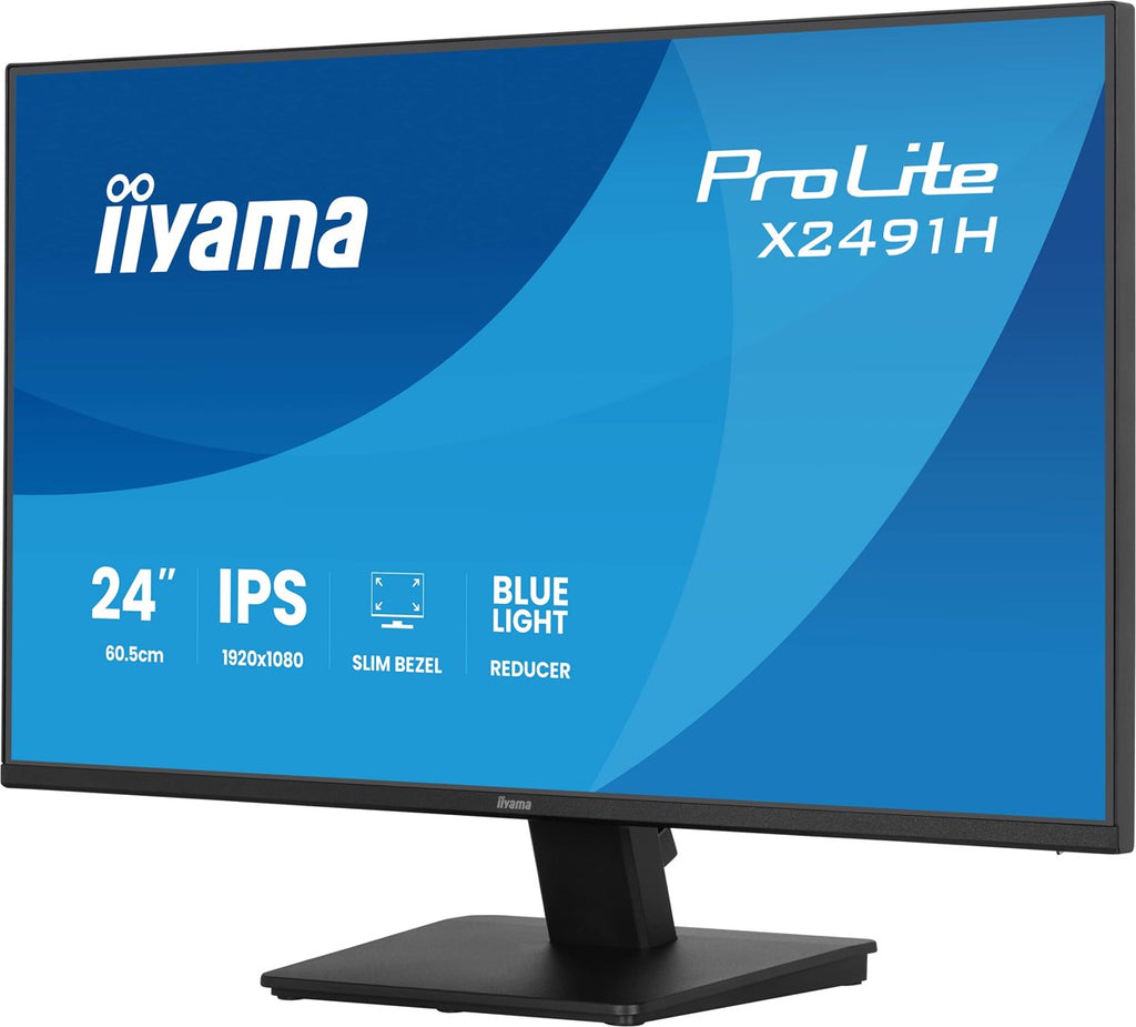 iiyama ProLite X2491H-B1 computer monitor 60.5 cm (23.8 ) 1920 x 1080 pixels Full HD LCD Black