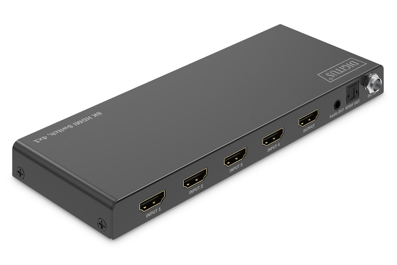 DIGITUS HDMI Switch 4x1 8K/60Hz HDR with Audio Extractor