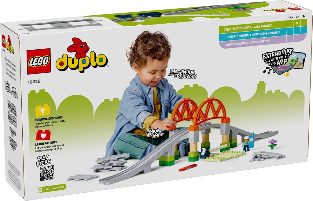LEGO DUPLO TOWN Train Bridge and Railway Tracks Expansion Set 10426