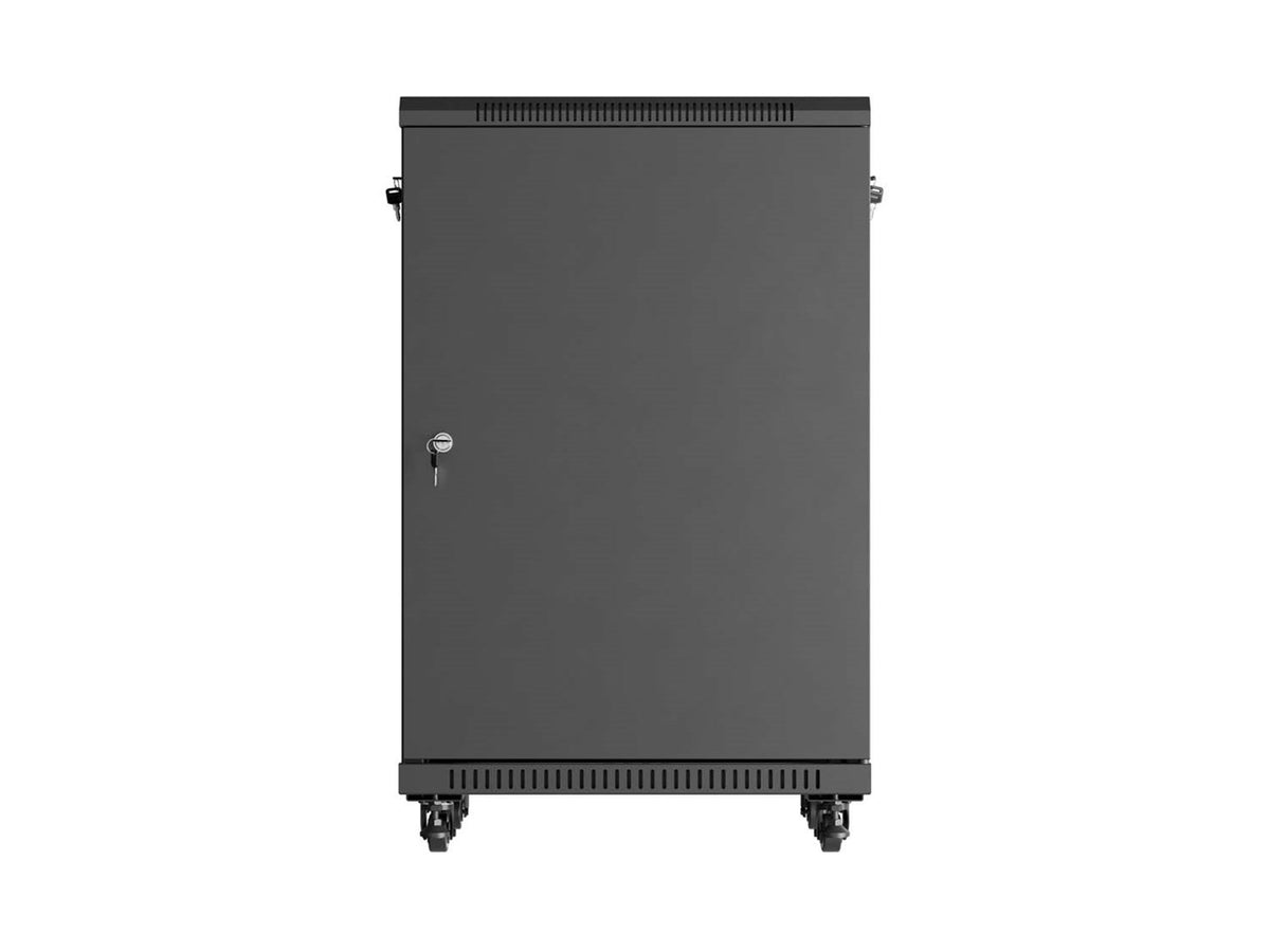 Lanberg Floor Standing Rack Cabinet 18U 800 kg Glass Door FF01-6618-12B