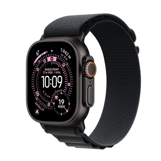 Apple Watch Ultra 3 GPS + Cellular - 49 mm - Black Titanium Case - Black Alpine Loop - Medium