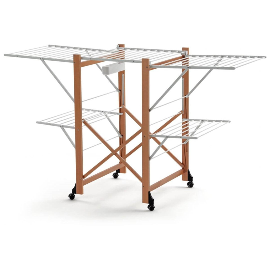ARREDAMENTI GABBIANO Drying Rack on Wheels Brown 175 x 67 cm