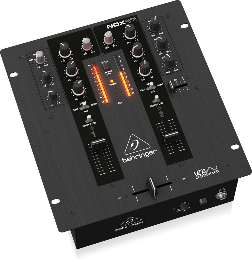 Premium 2-Channel DJ Mixer with VCA Control and Ultraglide Crossfader 2-Kanal NOX101