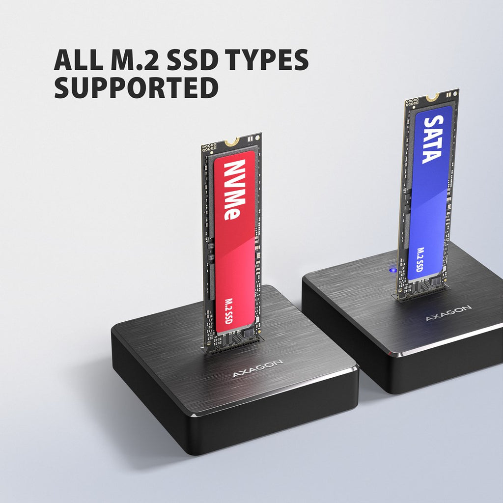 Axagon ADSA-M2C11 USB-C 10Gbps M.2 NVMe & SATA SSD Docking Station