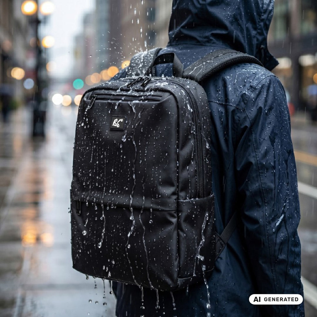 nano RS Laptop Backpack 15.6" Black Waterproof RS202 B
