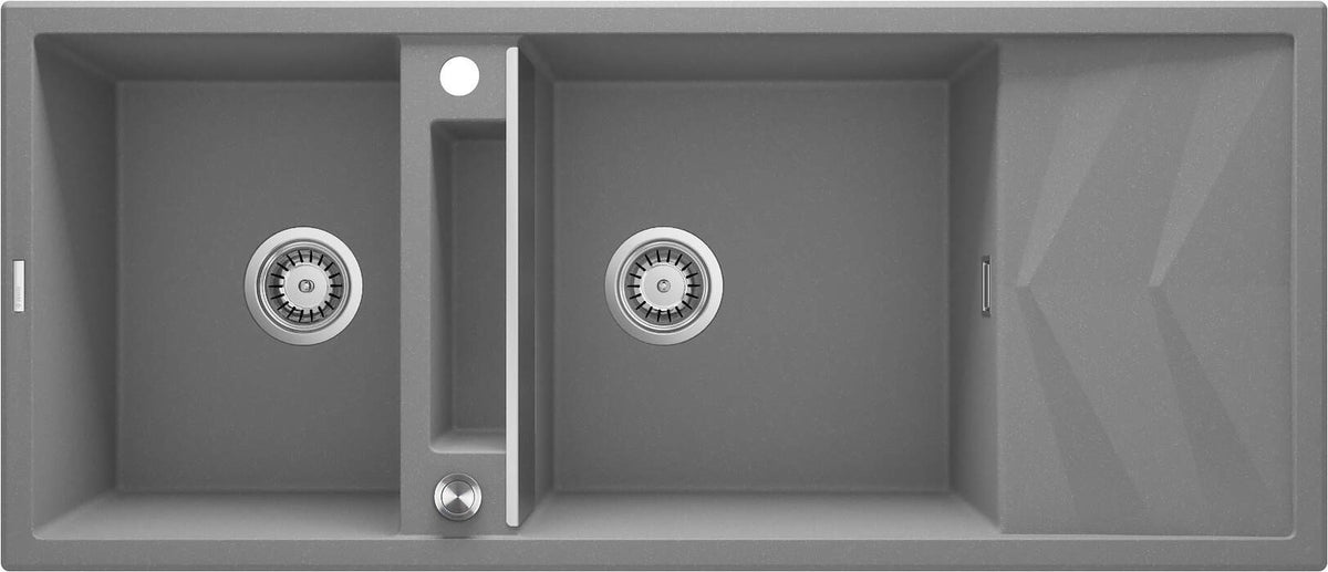Deante Magnetic Granite Sink 2-Bowl with Drainer