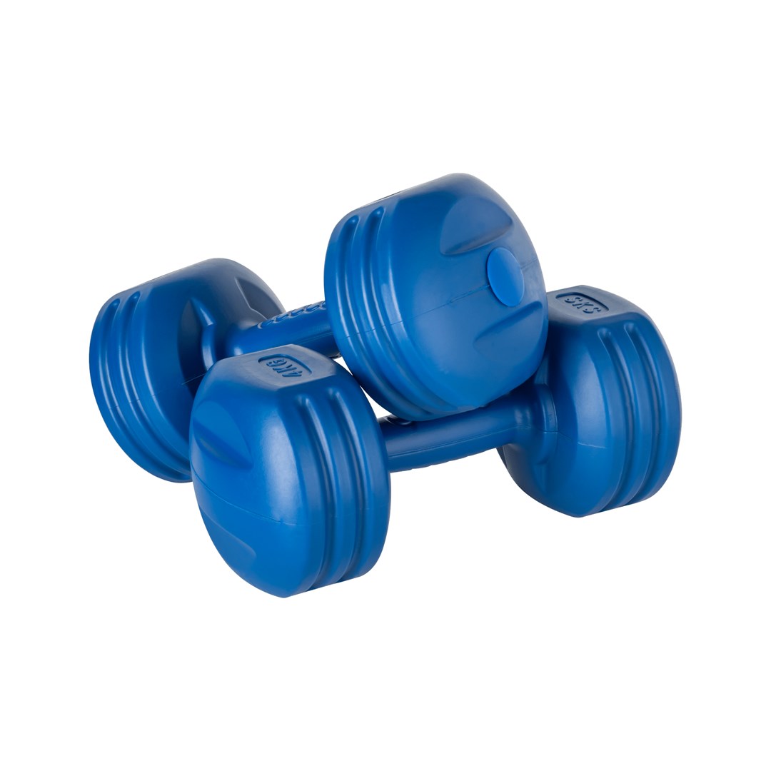 REBEL ACTIVE Bitumen Dumbbell Set 20 kg (2x1kg + 2x2kg + 2x3kg + 2x4kg)