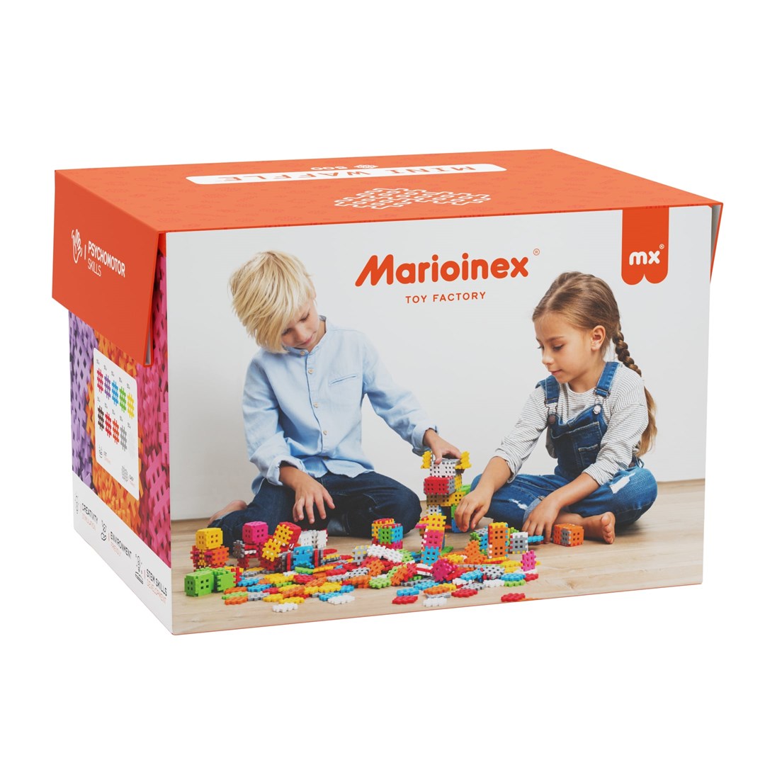 MARIOINEX Mini Waffle Building Blocks 500 Pieces Multicolor