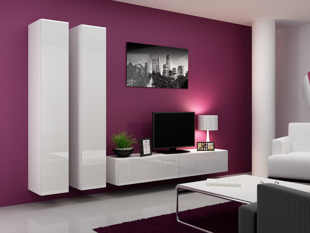 Cama Full Cabinet VIGO '180' 180/40/30 White/White Gloss