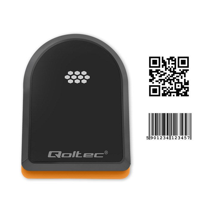 Qoltec Wireless Barcode Reader and QR Code Scanner 1D 2D 2.4 G Docking Station