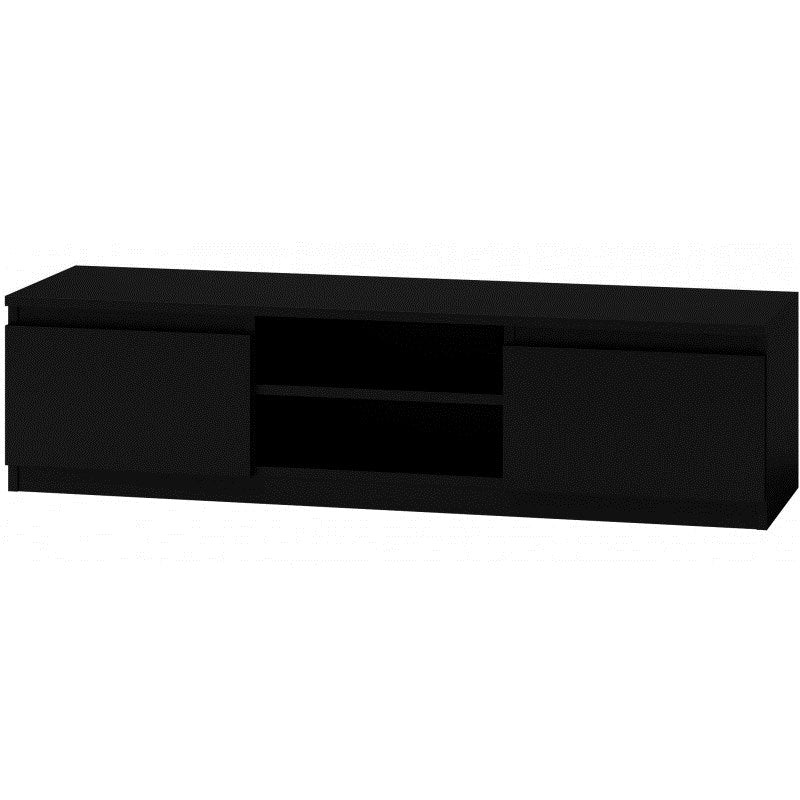 Topeshop RTV140 Black TV Stand with 2 Shelves - 140 cm